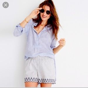 Madewell embroidered Jardin shorts